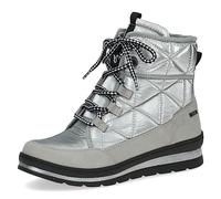 CAPRICE Bottines femme à lacets Airmotion Plateforme avec fermeture zippée Largeur G, Argent (Silver Comb), 38 EU