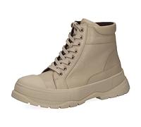 CAPRICE Bottines femme à lacets Climotion en cuir Plateforme Largeur G, Beige (Ecru Nappa), 38 EU