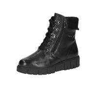 CAPRICE Bottines femme à lacets Doublées Déperlantes, Noir (Black Nappa), 38 EU