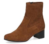 CAPRICE Bottines femme à talons à fermeture éclair véganes, Marron (Brown Stretch), 38 EU