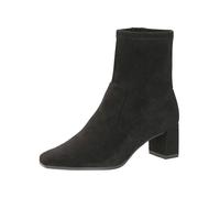 CAPRICE Bottines femme à talons à fermeture éclair véganes, Noir (Black Stretch), 38 EU