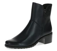 CAPRICE Bottines femme à talons en cuir à fermeture éclair, Bleu (Ocean Nappa), 37 EU