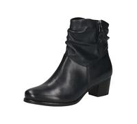 CAPRICE Bottines femme à talons en cuir à fermeture éclair, Bleu (Ocean Nappa), 39 EU