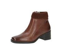 CAPRICE Bottines femme avec talon avec fermeture zippée Confortables, Marron (Cognac Nappa), 37 EU