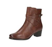 CAPRICE Bottines femme avec talon avec fermeture zippée Élégantes, Marron (Cognac Nappa), 40 EU