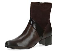 CAPRICE Bottines femme avec talon avec fermeture zippée Élégantes, Marron (Dk Brown Comb), 37 EU