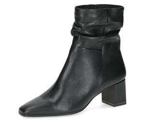 CAPRICE Bottines femme en cuir à bout carré, Noir (Black Nappa), 41 EU