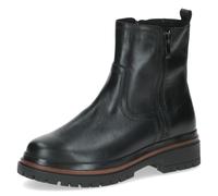 CAPRICE Bottines femme en cuir à fermeture éclair, Noir (Black Nappa), 37 EU