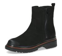 CAPRICE Bottines femme en cuir à fermeture éclair, Noir (Black Nubuc), 38 EU