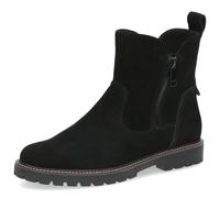 CAPRICE Bottines femme en cuir à fermeture éclair, Noir (Black Suede), 38 EU