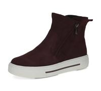 CAPRICE Bottines femme en cuir à plateforme, Rouge (Bordeaux Suede), 42 EU