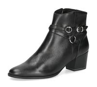CAPRICE Bottines femme en cuir avec boucle, Noir (Black Nappa), 37,5 EU