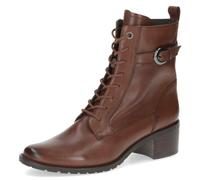 CAPRICE Bottines femme en cuir petit talon, Marron (Cognac Nappa), 39 EU