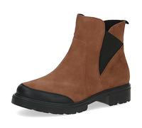 CAPRICE Bottines femme sans talon Airmotion en cuir Plates Largeur G, Marron (Muscat Suede), 41 EU
