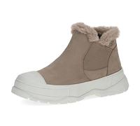 CAPRICE Bottines femme sans talon Climotion en cuir Doublées Largeur G, Marron (Mud Nubuc), 38 EU