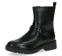 CAPRICE Bottines femme sans talon Memotion en cuir Plates Largeur G, Noir (Black Nappa), 36 EU