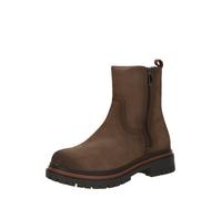 CAPRICE Bottines femme en cuir à fermeture éclair, Beige (Taupe Nubuc), 41 EU