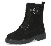 CAPRICE Bottines Plates en Dentelle pour Femme 9-25211-43, Noir Nubuck, 40 EU