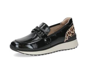 Caprice Chaussons Confortables en Cuir pour Femme, Black Naplak., 41 EU