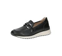 CAPRICE Chaussons Confortables en Cuir pour Femme, Nappa Noir, 37 EU