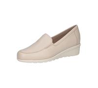CAPRICE Chaussons en cuir pour femme avec talon compensé, Cream Perlato, 39 EU