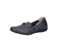 CAPRICE Chaussures à enfiler femme en cuir à boucle, Bleu (Ocean Deer), 39 EU