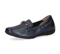 CAPRICE Chaussures à Enfiler Femme en Cuir à Boucle, Bleu (Ocean per.Deer), 37 EU