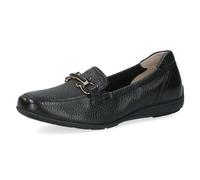 CAPRICE Chaussures à Enfiler Femme en Cuir à Boucle, Noir (Black Deer), 41 EU