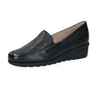 Caprice Chaussures à Enfiler Femme en Cuir à Talon compensé, Noir (Black Nappa), 40 EU