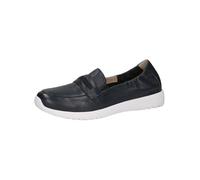 CAPRICE Chaussures à Enfiler Femme en Cuir Décontractées, Bleu (Ocean Deer), 38 EU