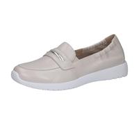 CAPRICE Chaussures à Enfiler Femme en Cuir Décontractées, Crème (Pearl per.Deer), 37 EU