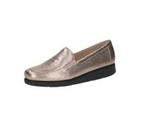 Caprice Chaussures à Enfiler Femme en Cuir Élégantes, Beige (Taupe Metallic), 38 EU