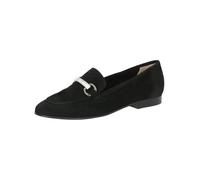 CAPRICE Chaussures à Enfiler Femme en Cuir Élégantes, Noir (Black Suede), 40 EU
