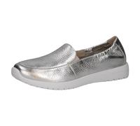 CAPRICE Chaussures à Enfiler Femme en Cuir Plates, Argent (Silver Me.Deer), 39 EU
