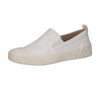 CAPRICE Chaussures à Enfiler Femme en Cuir Plates, Blanc (White Softnap.), 39 EU