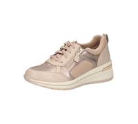 CAPRICE Comfort Baskets Femme compensées avec Fermeture éclair Confortables, Beige (Beige Comb), 40 EU