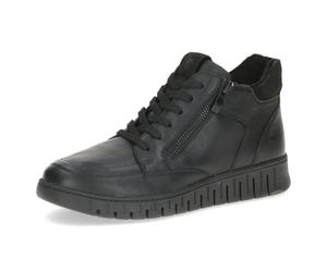 CAPRICE Comfort Baskets femme montantes en cuir largeur H, Noir (Black Comb), 39 EU
