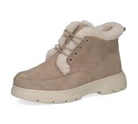 CAPRICE Comfort Bottines femme à lacets doublées, Beige (Sand Suede), 37 EU