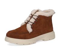 CAPRICE Comfort Bottines femme à lacets doublées, Marron (Cognac Suede), 41 EU