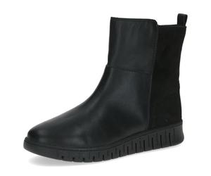 CAPRICE Comfort Bottines femme en cuir largeur H, Noir (Black Comb), 37 EU