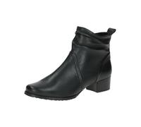 CAPRICE Comfort Bottines femme en cuir largeur H, Noir (Black Nappa), 37,5 EU