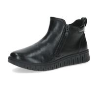 CAPRICE Comfort Bottines femme en cuir largeur H, Noir (Black Nappa), 38 EU