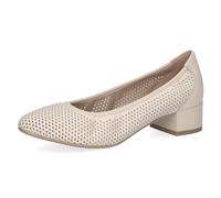 CAPRICE Comfort Escarpins Femme en Cuir avec Talon Bloc, Crème (Cream Perlato), 40,5 EU