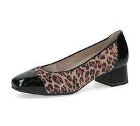 CAPRICE Comfort Escarpins Femme Petit Talon Largeur H, Multicolore (Black Leo Comb), 39 EU
