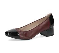 CAPRICE Comfort Escarpins Femme Petit Talon Largeur H, Rouge (Bordeaux Comb), 39 EU