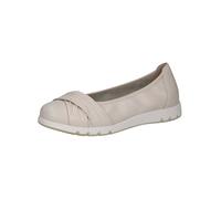 CAPRICE Confort Ballerines Femme en Cuir Confortables, Crème (Offwhite Nappa), 40 EU