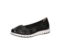 CAPRICE Confort Ballerines Femme en Cuir Confortables, Noir (Black Nappa), 38 EU
