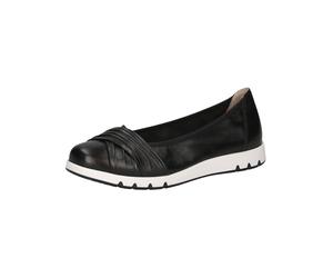 CAPRICE Confort Ballerines Femme en Cuir Confortables, Noir (Black Nappa), 39 EU