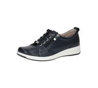 CAPRICE Confort Baskets Basses Femme en Cuir à Fermeture éclair, Bleu (Ocean Deer), 36 EU