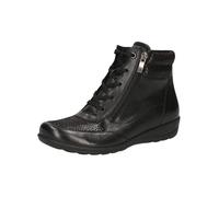 CAPRICE Confort Baskets montantes femme avec doublure avec fermeture zippée Confortables, Noir (Black Comb), 39 EU